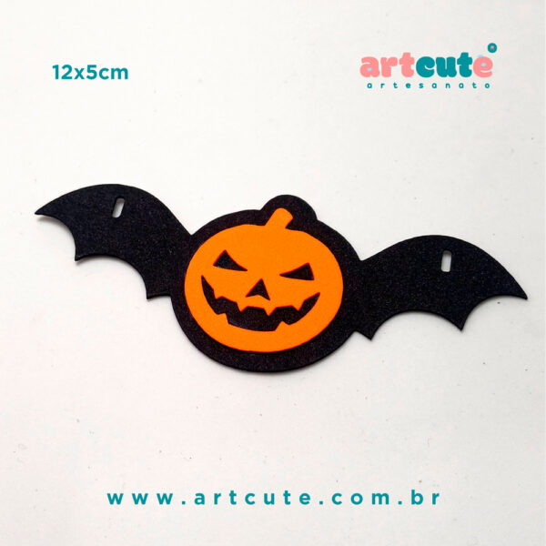 Gravatinha Pet Halloween Morcego em EVA. Pacote com 50un.