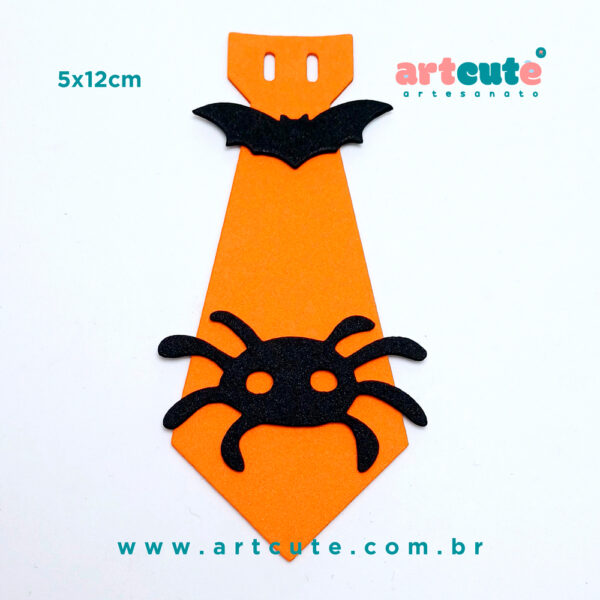 Gravatinha Pet Halloween Aranha em EVA. Pacote com 50un.