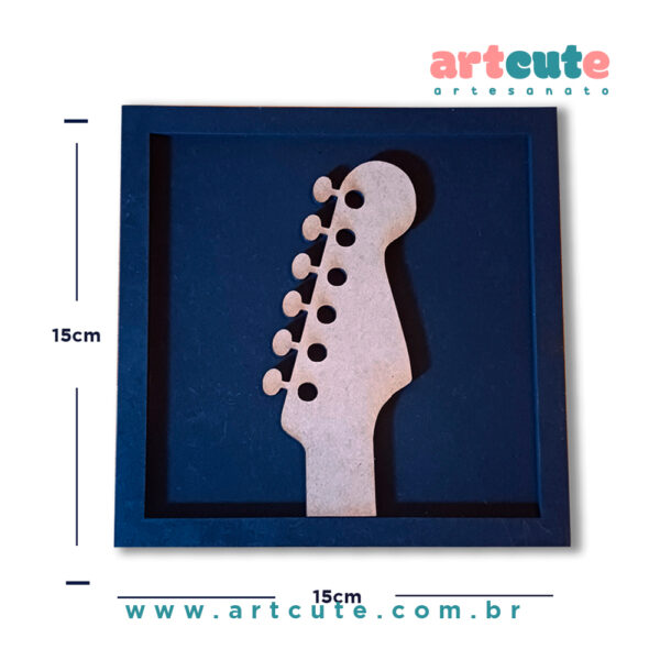 Quadrinho Decorativo Guitarra Rock  - 15x15cm