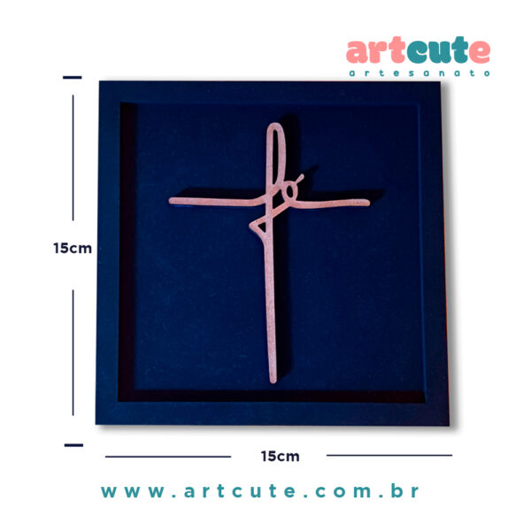 Quadrinho Decorativo Religioso Fé - 15x15cm