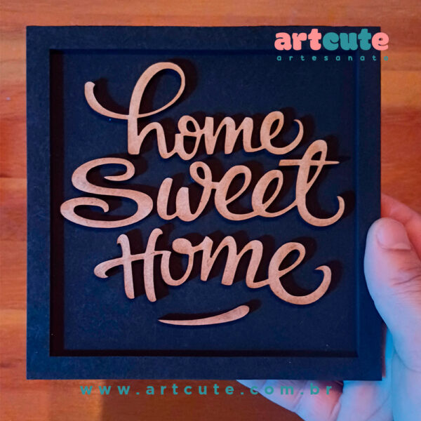 Quadrinho Decorativo Home Sweet Home - 15x15cm - Image 2