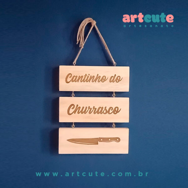 Plaquinha Decorativa Cantinho do Churrasco 25X19cm - Image 3