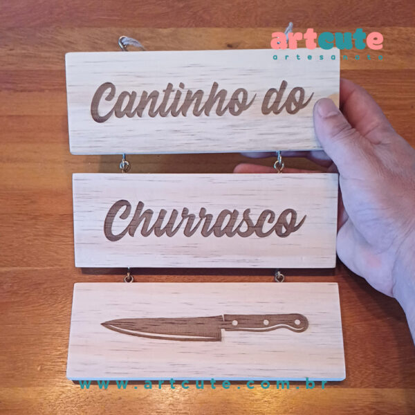 Plaquinha Decorativa Cantinho do Churrasco 25X19cm - Image 2