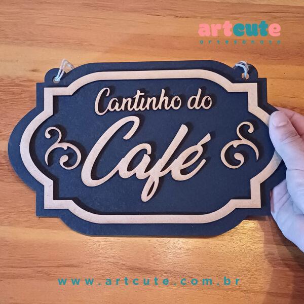 Quadrinho Decorativo Cantinho do Café 29X17,5cm - Image 2