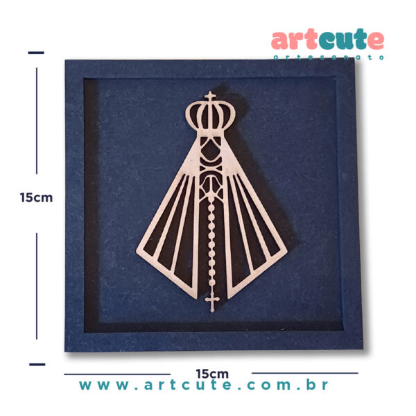 Quadrinho Decorativo Religioso Nossa Senhora Aparecida 15x15cm